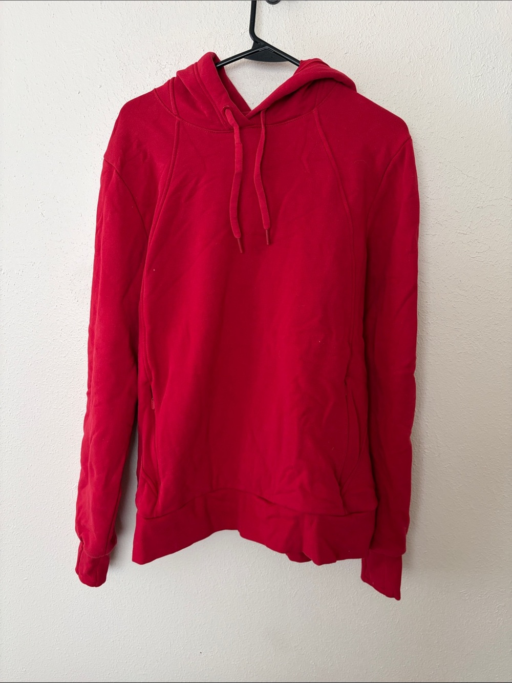 Red Athleta Pullover Hoodie